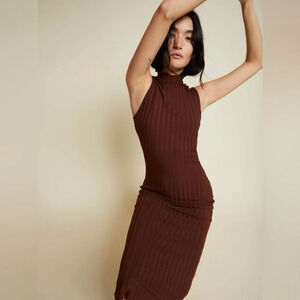 Nation LTD Ribbed MockNeck  Dress